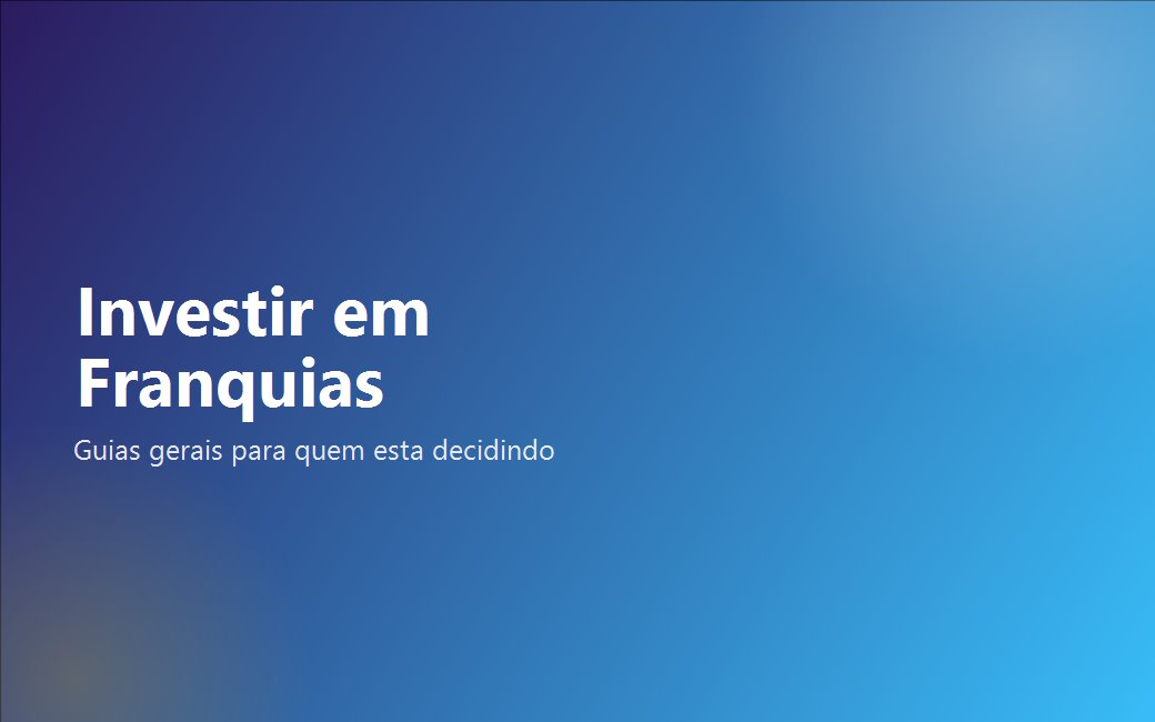 Investir em Franquias