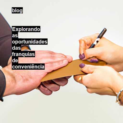   Explorando as oportunidades das franquias de conveniência  